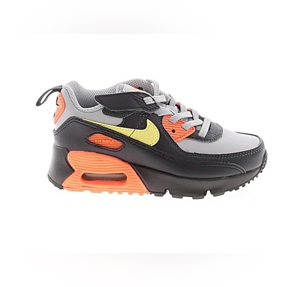Nike Air Max 90 EasyOn Sneakers Shoes ps 11 Little Kids Boys Black Grey Lime new